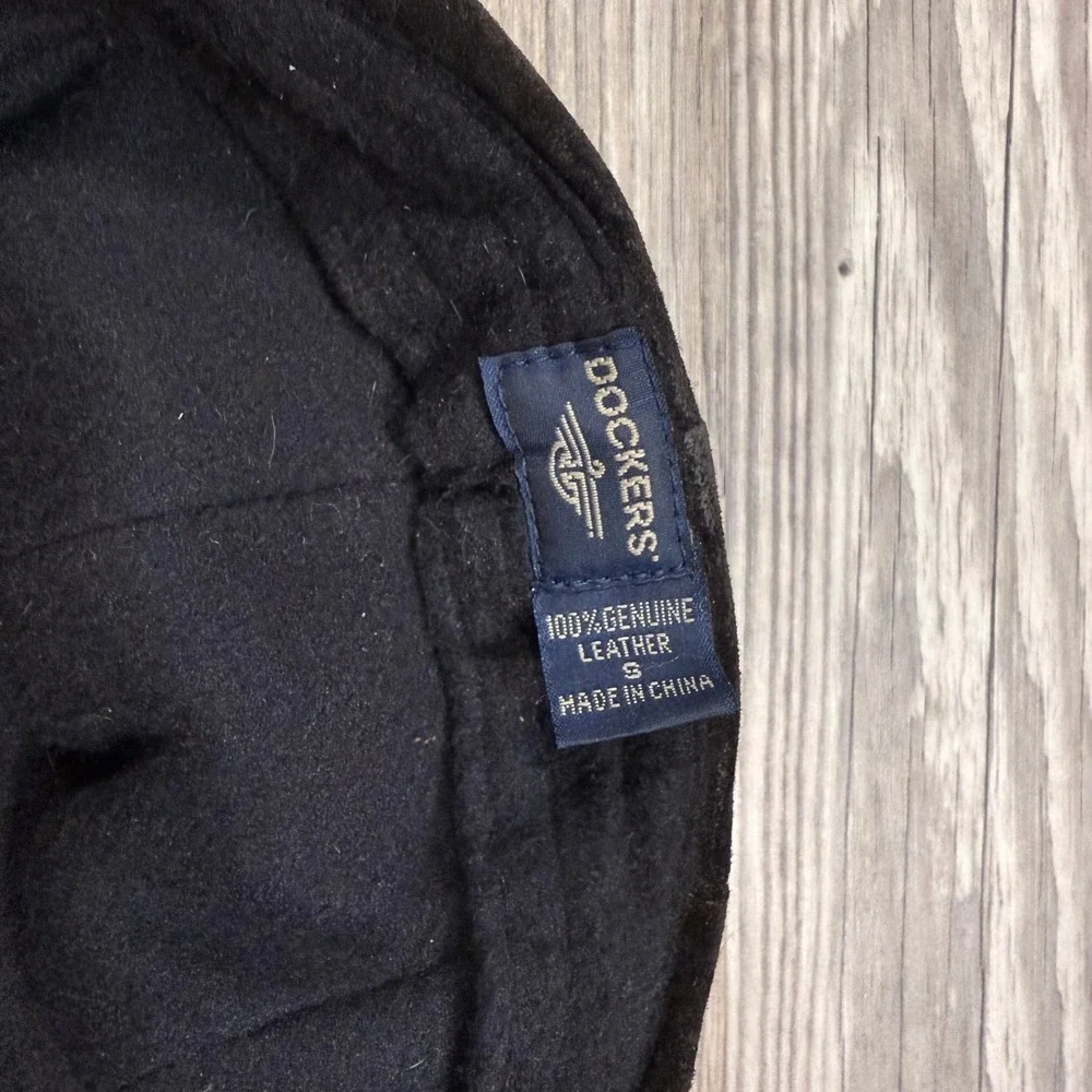 Dockers‎ Brown Genuine Suede Leather Cap Ivy Newsboy Driving Cabbie Hat S